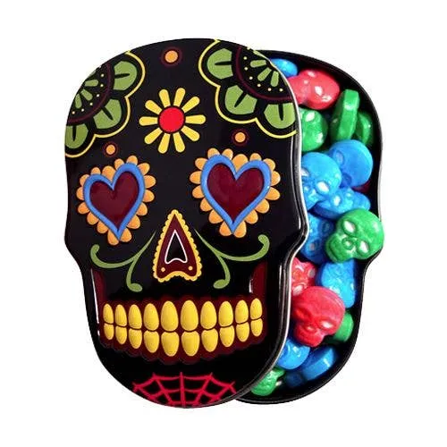 Boston America Sugar Skull Candy Skull Tins 1.5oz - 18ct