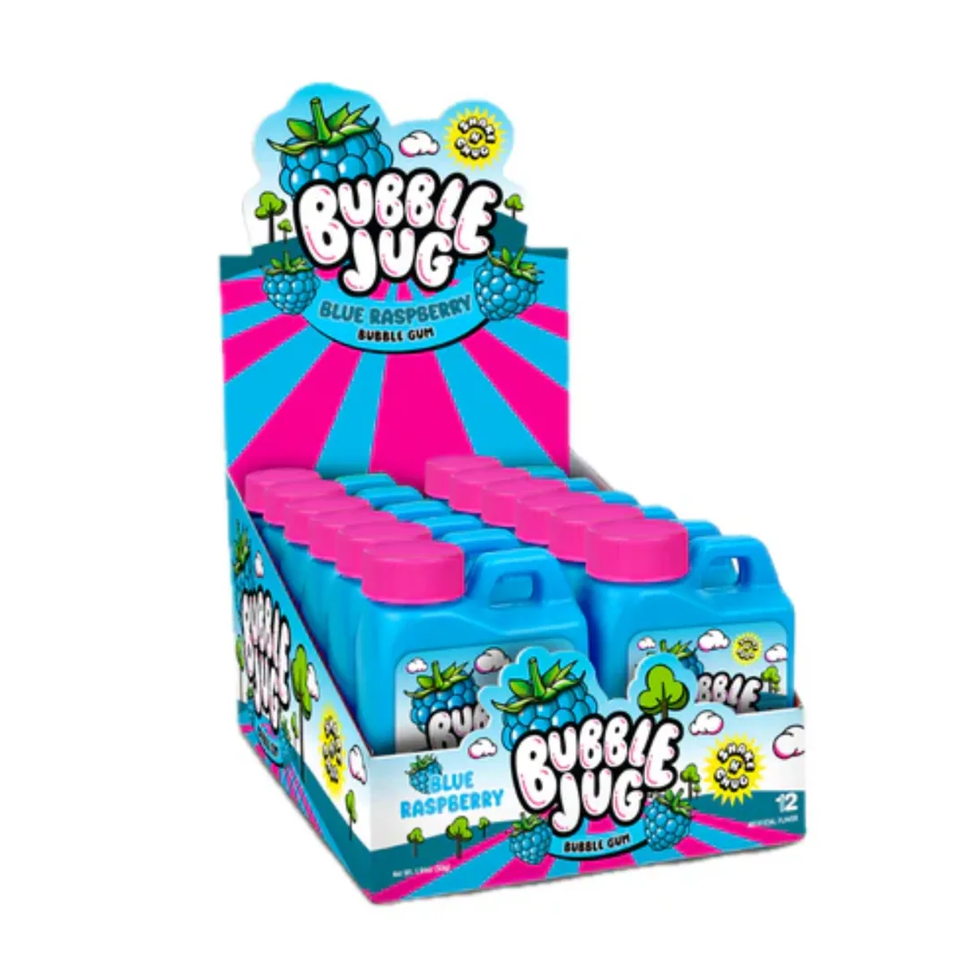 Bubble Jug Blue Raspberry Bubble Gum 1.94oz - 12ct