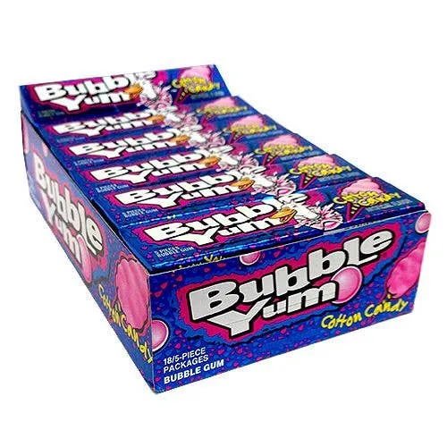 Bubble Yum Cotton Candy Bubble Gum 1.4oz - 18ct