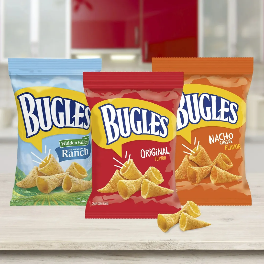 Bugles Original Corn Snacks Big Bag 3oz 6ct