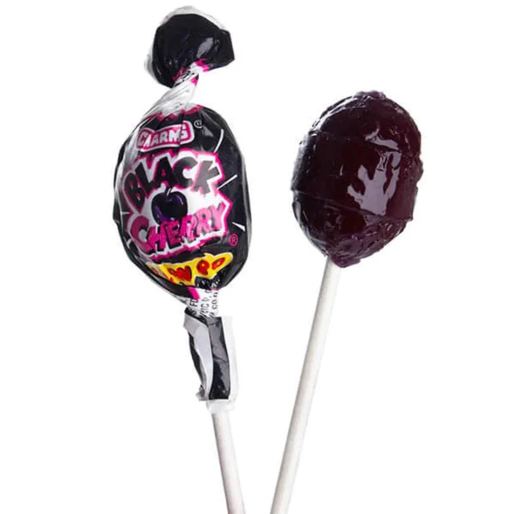Charms Black Cherry Blow Pop Lollipops   48ct