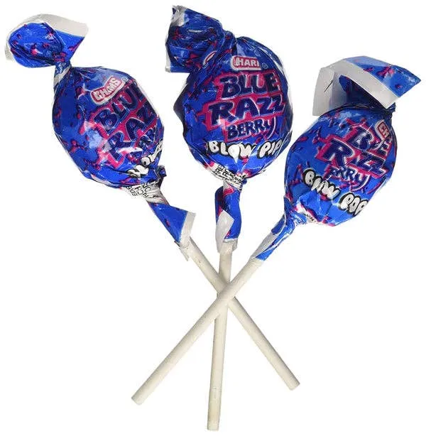 Charms Blow Pop Lollipops Blue Raspberry  - 48ct