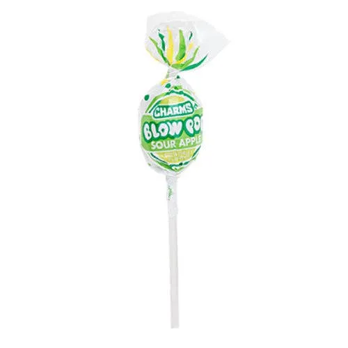 Charms Blow Pops Sour Apple - 48ct