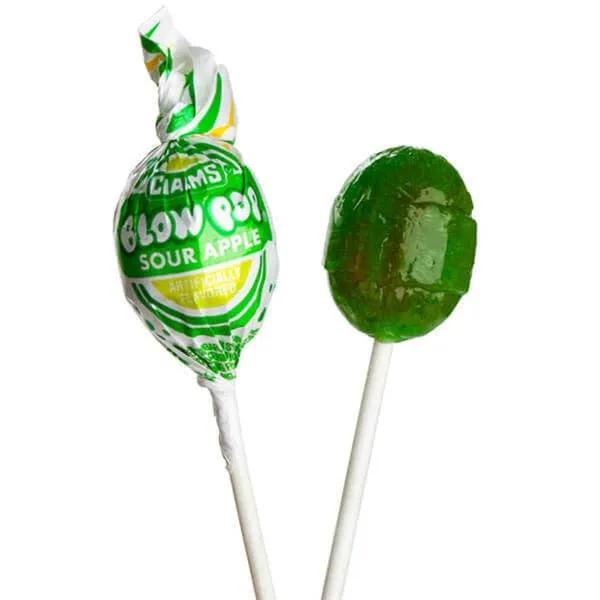 Charms Blow Pops Sour Apple - 48ct