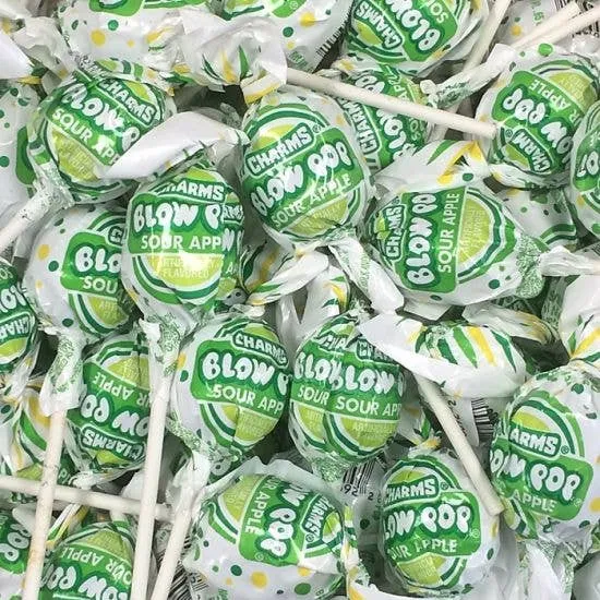 Charms Blow Pops Sour Apple - 48ct