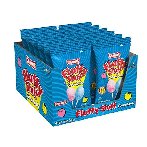 Charms Fluffy Stuff Cotton Candy 1oz - 12ct
