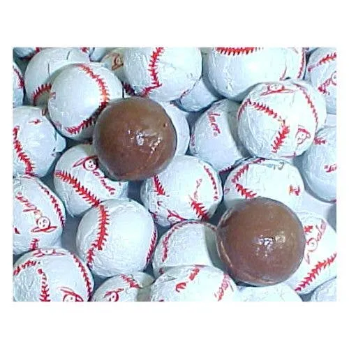 Chocolate Foil Baseballs 30lb