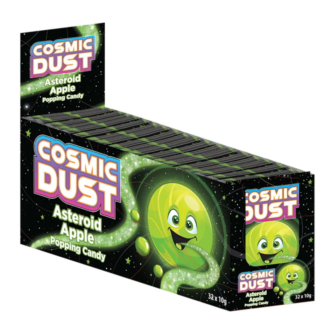 Cosmic Dust Asteroid Apple Popping Candy 0.35oz – 32ct Displ