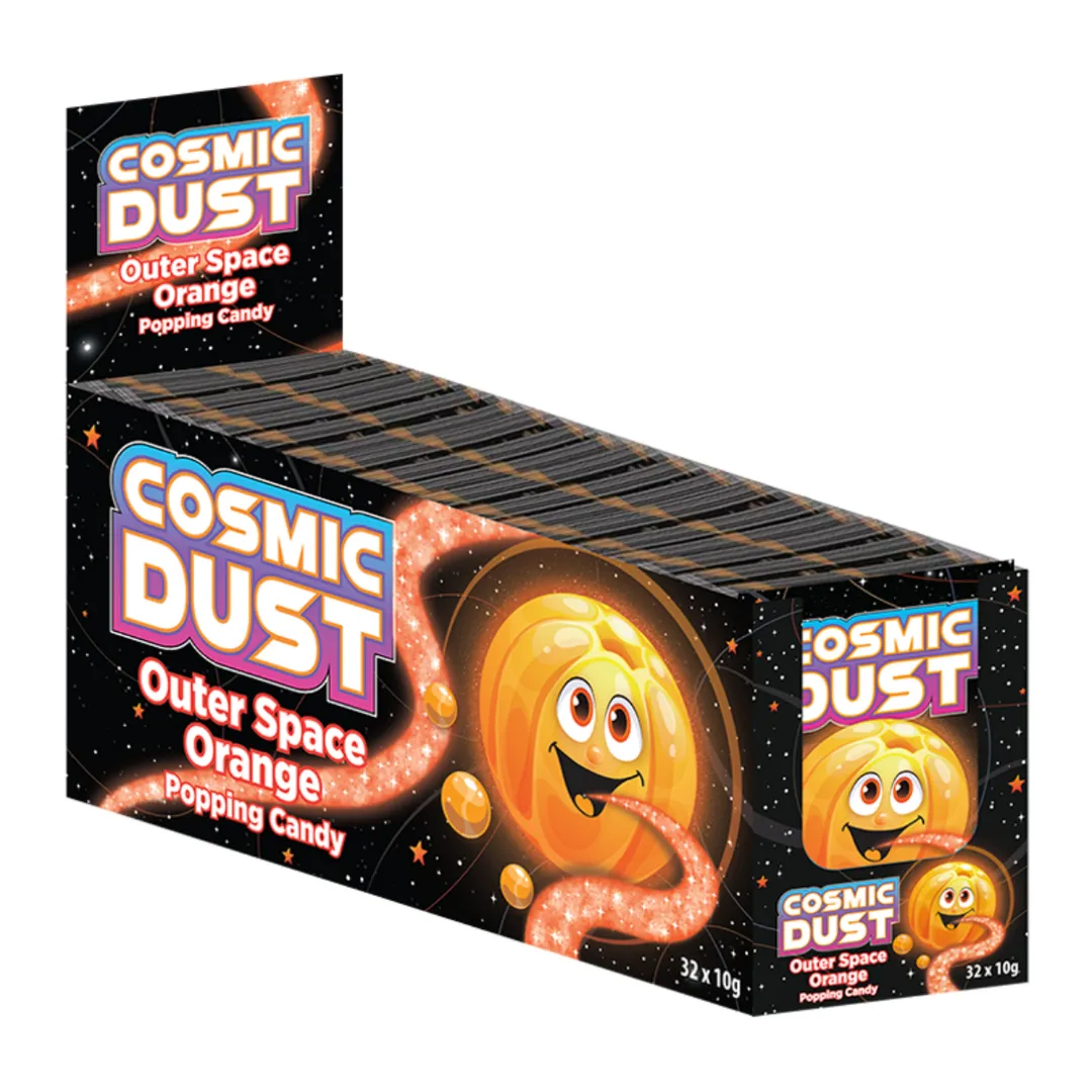 Cosmic Dust Outer Space Orange Popping Candy 0.35oz – 32ct