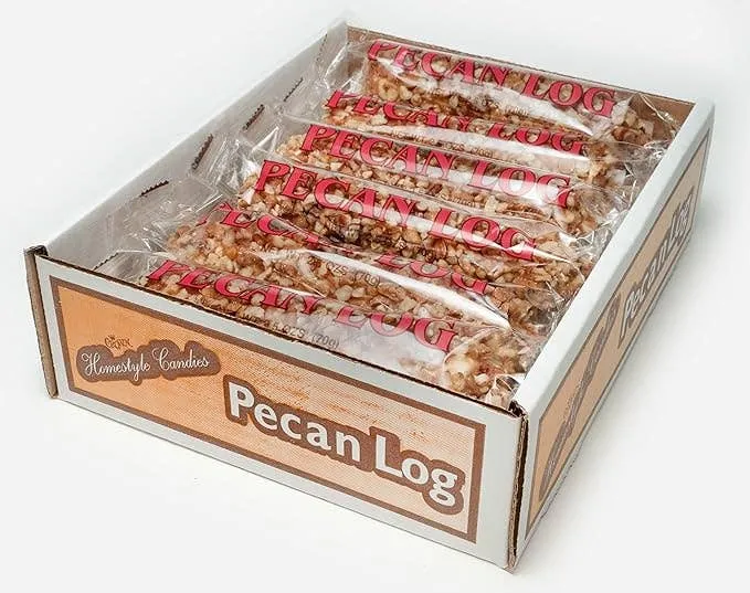 Crown Candy Pecan Log 2.5oz - 12ct