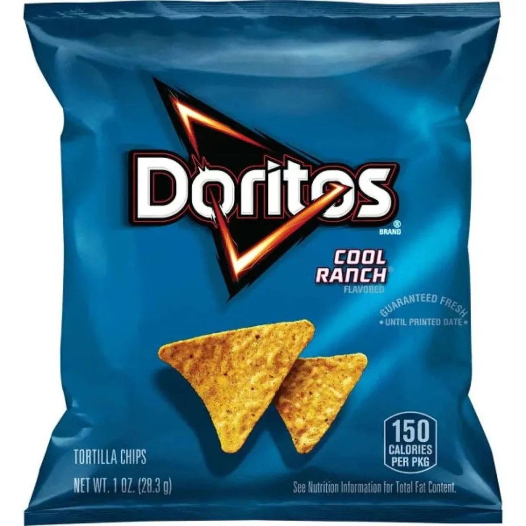 Doritos Cool Ranch Flavored Tortilla Chips 1oz - 50ct