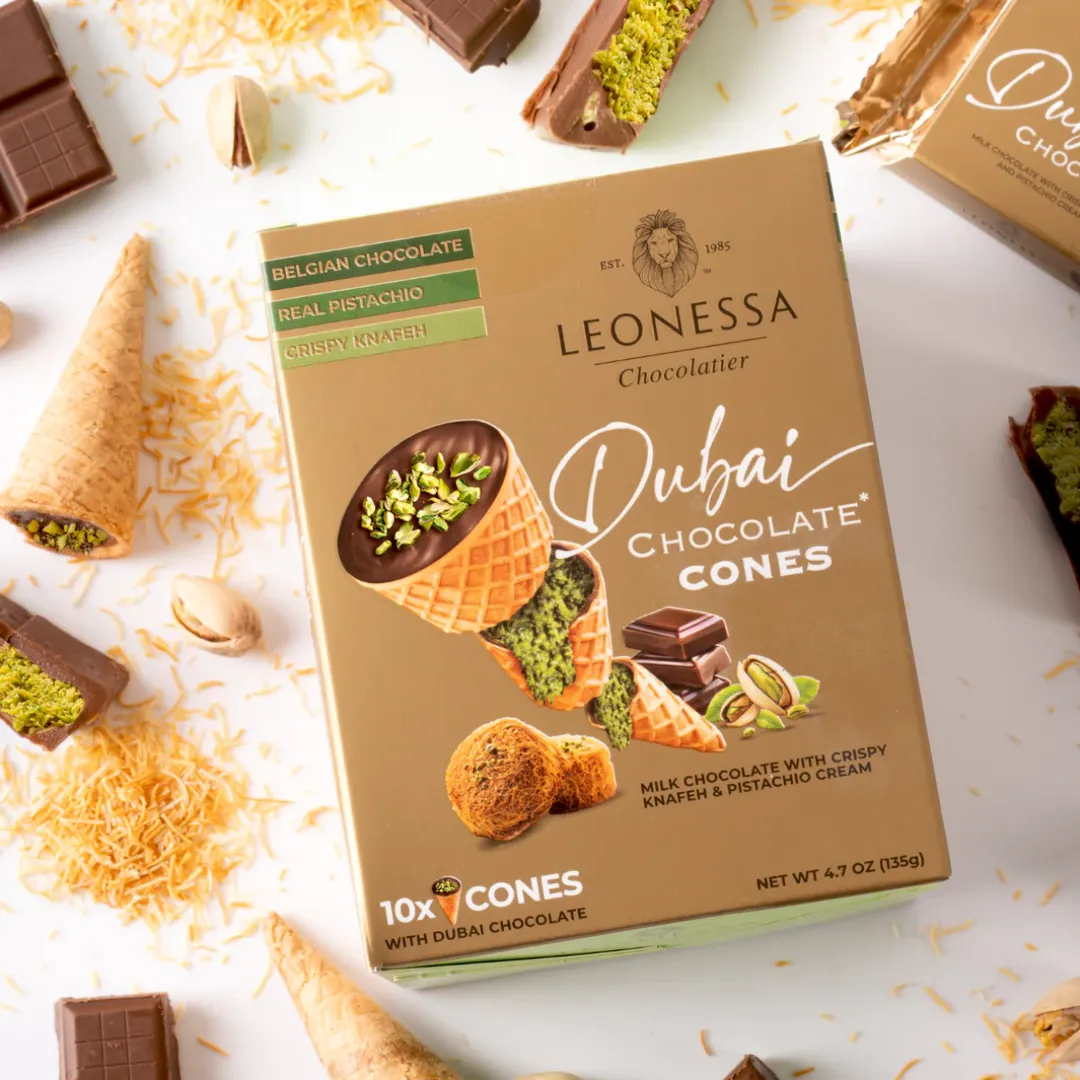 Dubai Chocolate Mini Cones 4.7oz - 16ct