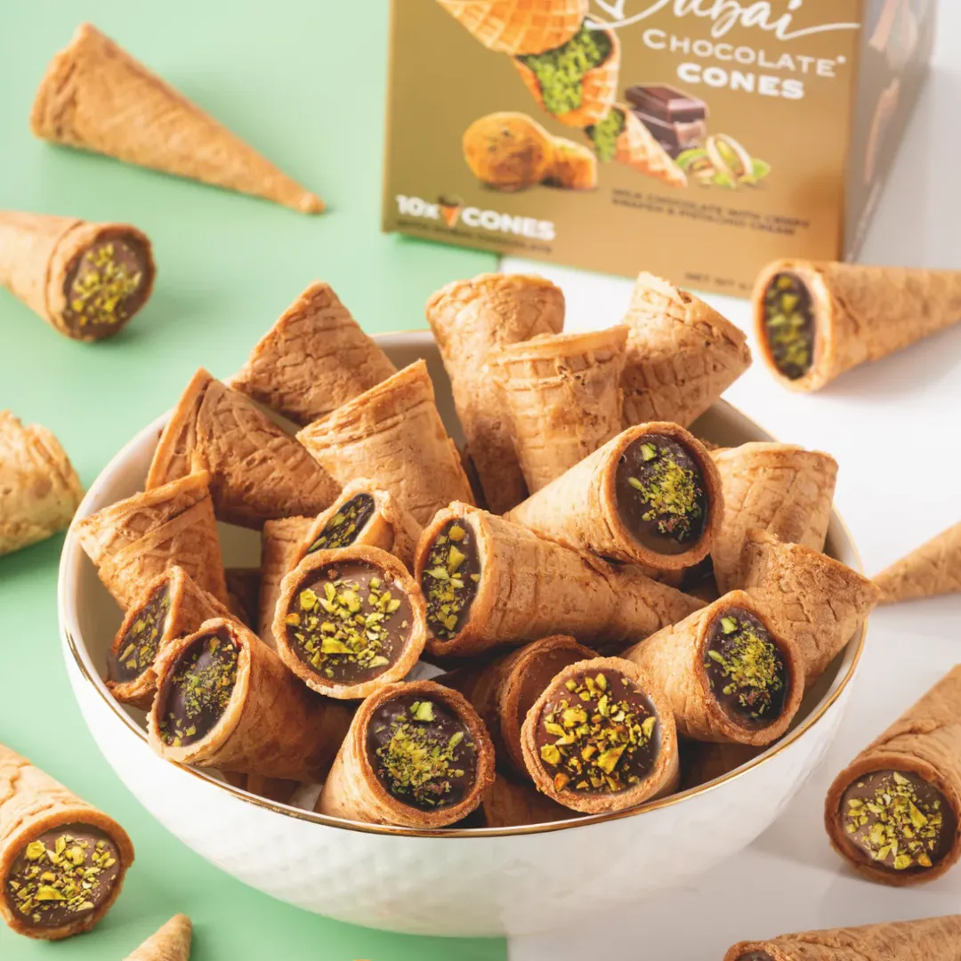 Dubai Chocolate Mini Cones 4.7oz - 16ct