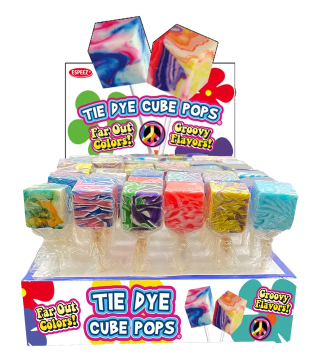 Espeez Cube Pops Tie Dye Display - 48ct