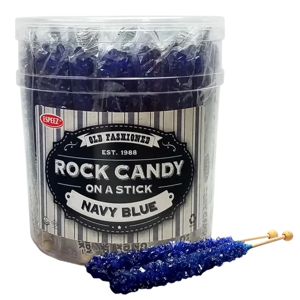 Espeez Rock Candy Sticks Navy Blueberry Jar 0.8oz - 36ct