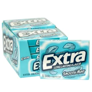 Extra Smooth Mint Sugarfree Gum 15pc - 10ct