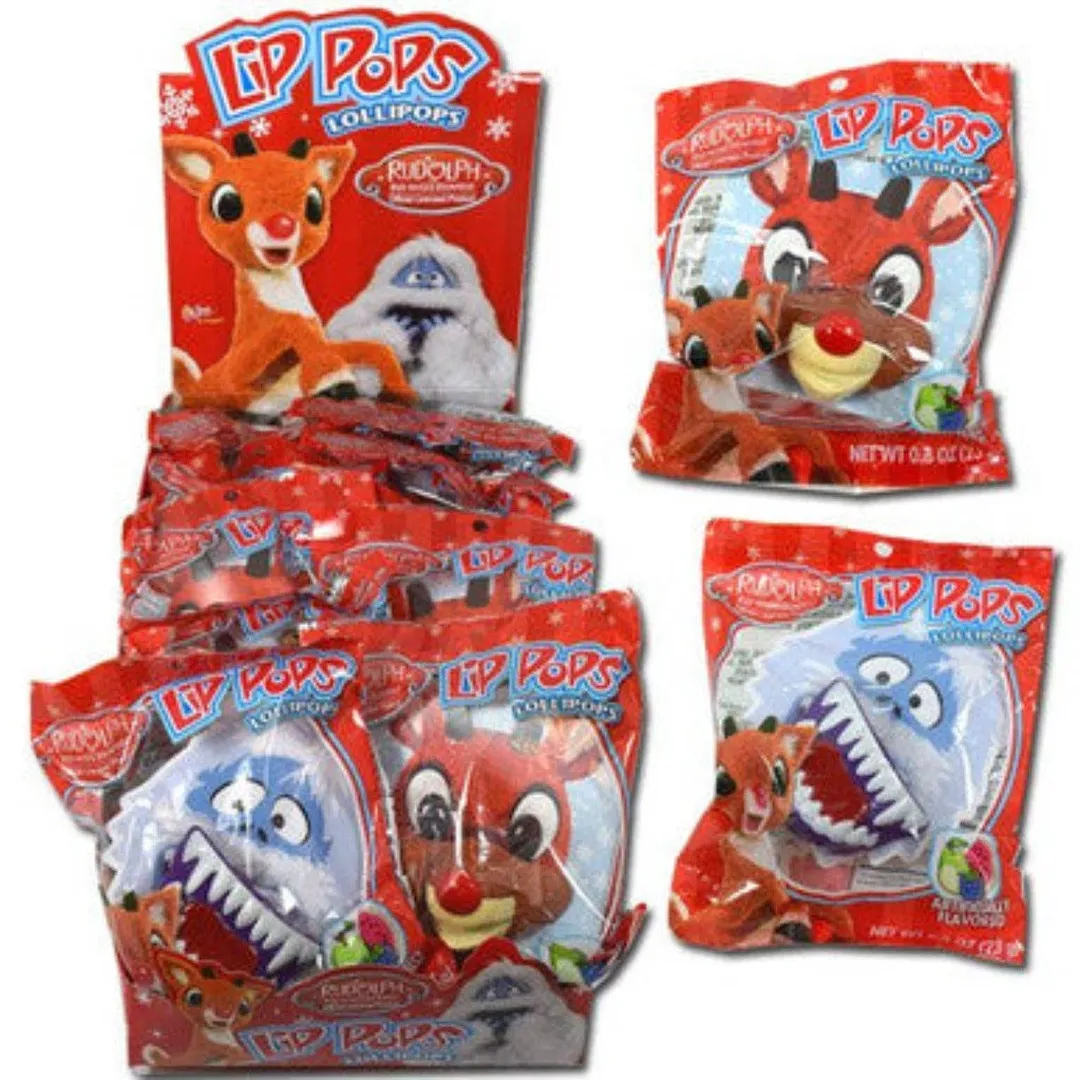 Flix Rudolph & Friends Lips Lollipops 0.56oz - 12ct