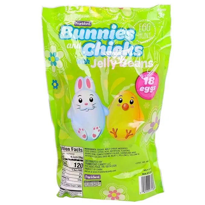 Frankford Bunnies and Chicks with Jelly Beans 3.17oz - 6ct