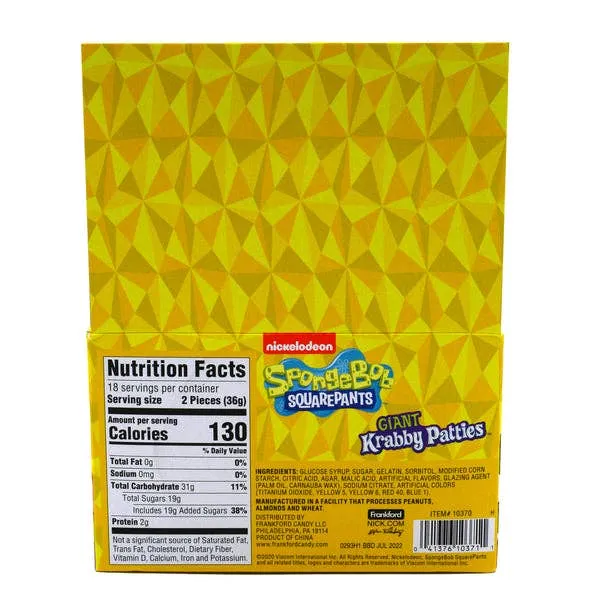 Frankford Giant Original Krabby Patties Gummy 0.63oz -36ct