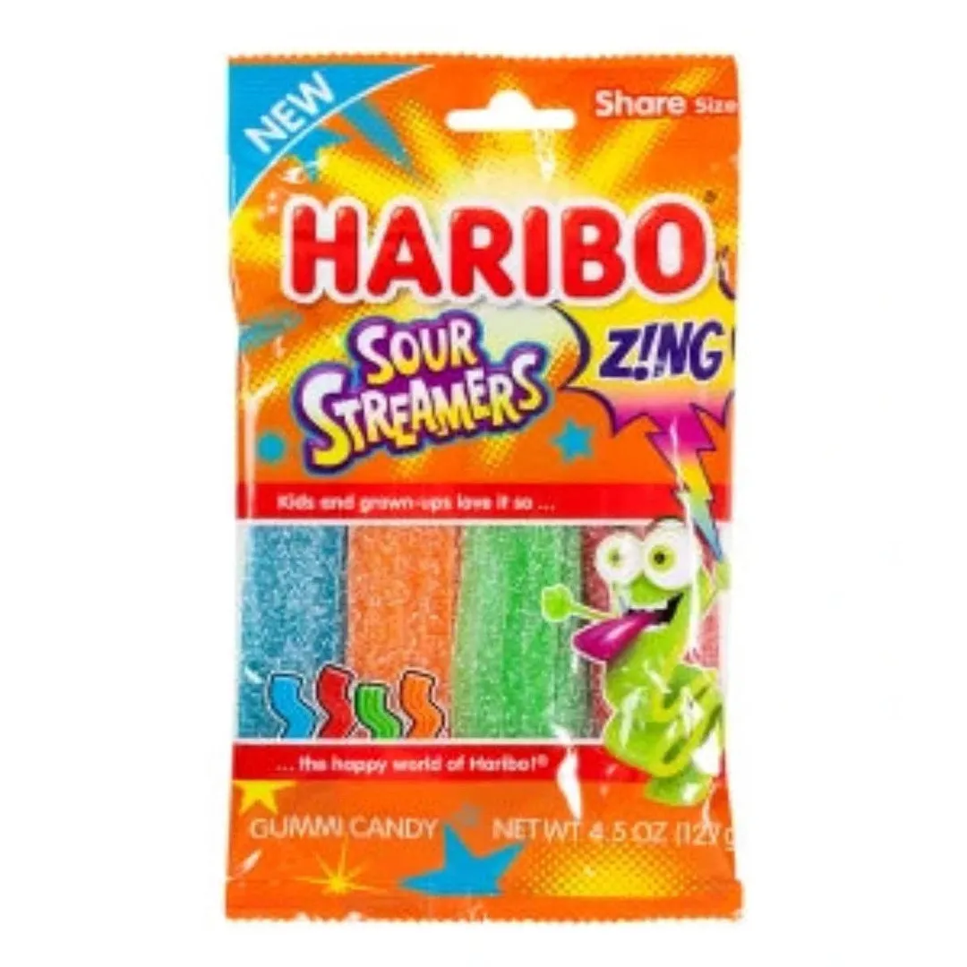 Haribo Zing Sour Streamers 4.5oz - 12ct