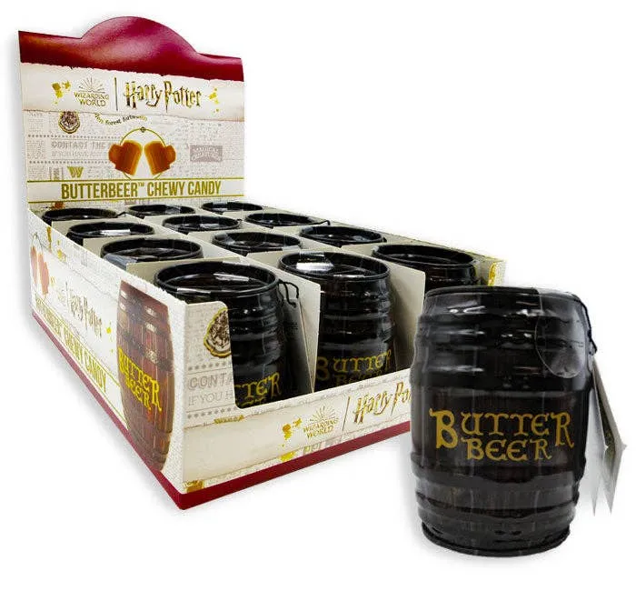 Harry Potter Butter Beer Barrel Chewy Candy Tin 1.5oz -24ct
