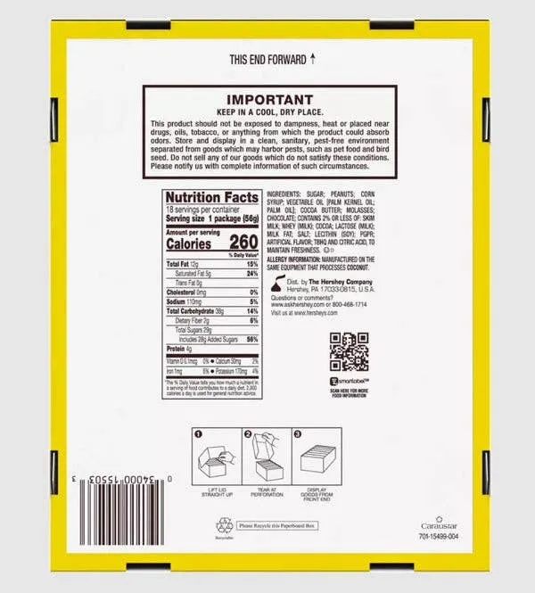 Hershey's 5th Avenue Candy Bar 2.24oz - 18ct