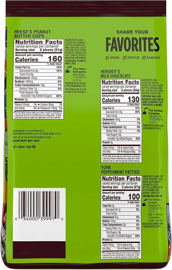 Hershey's Assorted Chocolates Party Pack 33.43oz - 3ct