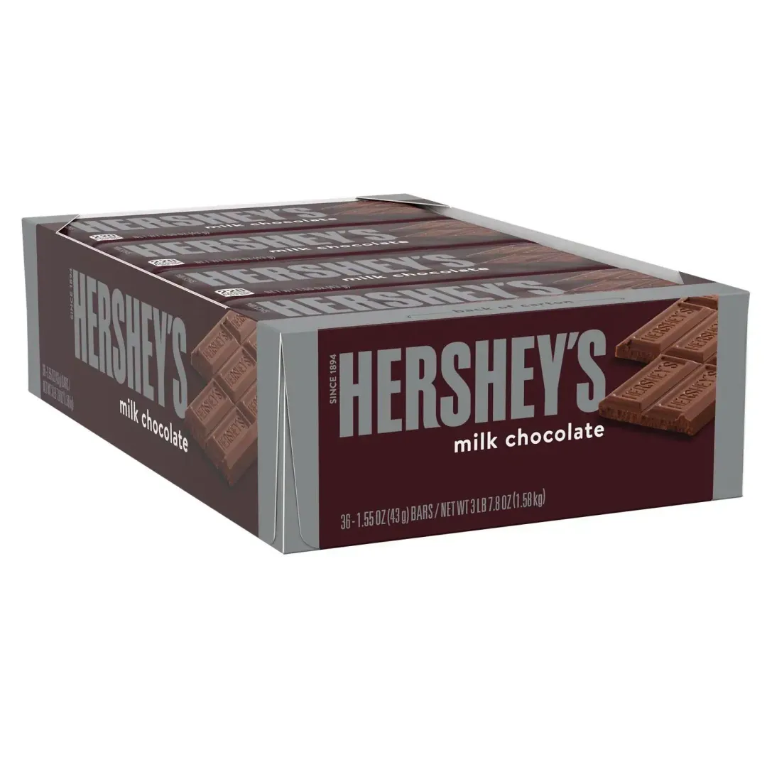 Hershey's Candy Bar Plain 1.55oz - 36ct