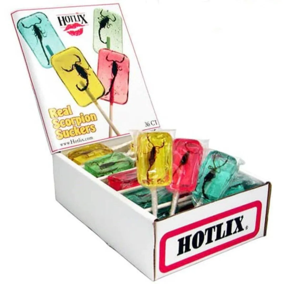 Hotlix Scorpion Lollipops 1oz - 36ct