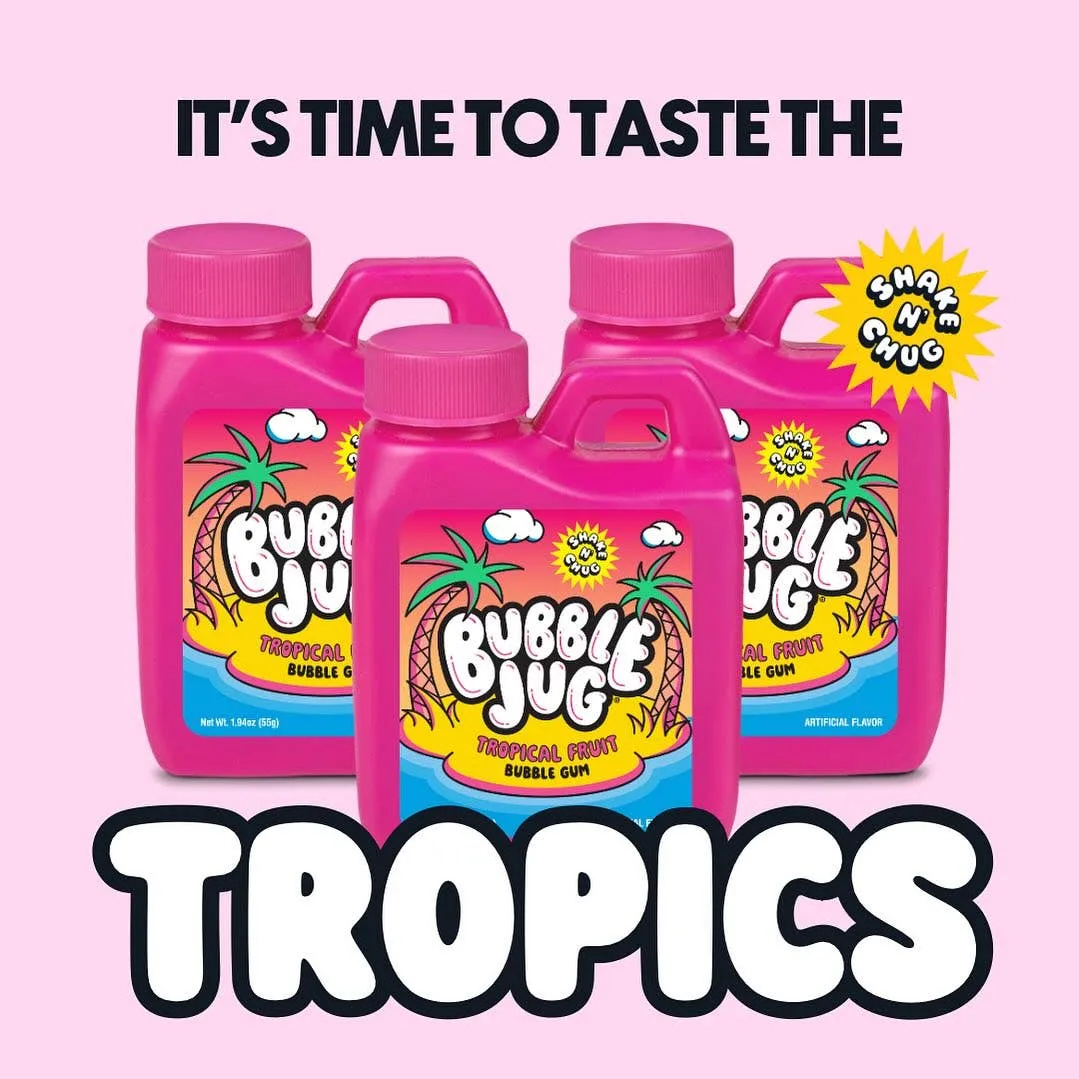 Iconic Candy Bubble Jug Tropical 1.94oz - 12ct