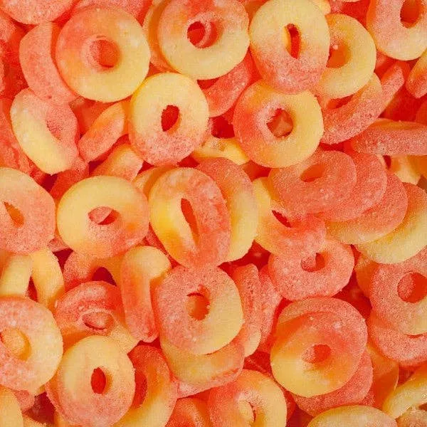 Kervan Gummi Peach Rings Bulk 5lb - 1ct