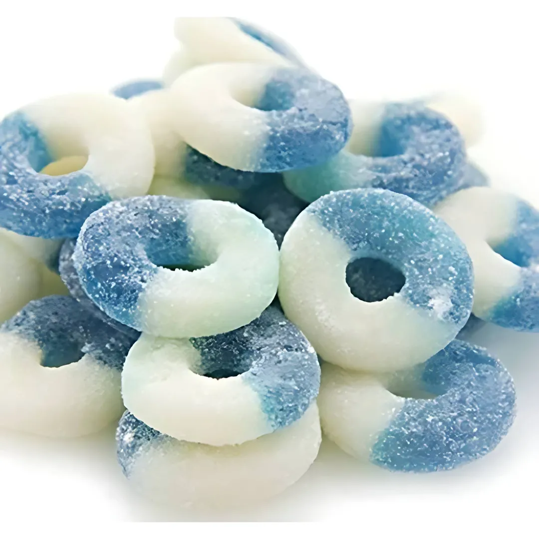 Kervan Gummi Rings Blue Raspberry Bulk 5lb - 1ct