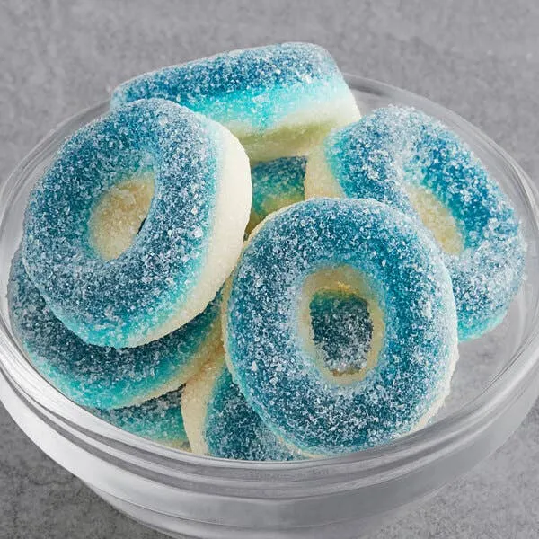 Kervan Gummi Rings Blue Raspberry Bulk 5lb - 1ct