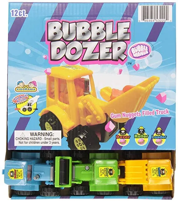Kidsmania Bulldozer Gum Nuggets .25oz - 12ct
