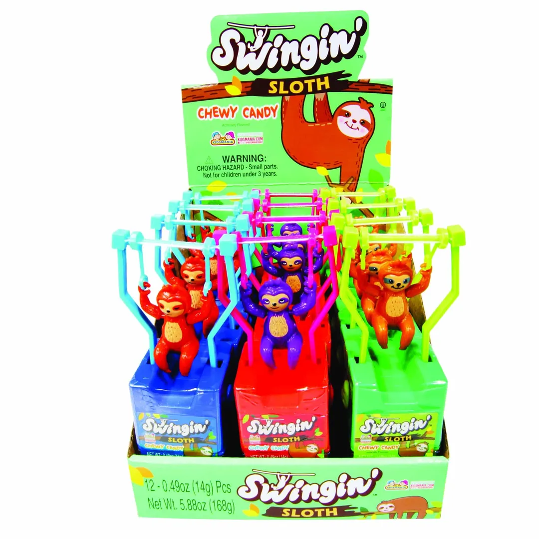 Kidsmania Swingin' Sloth Chewy Candy 0.49oz - 6ct