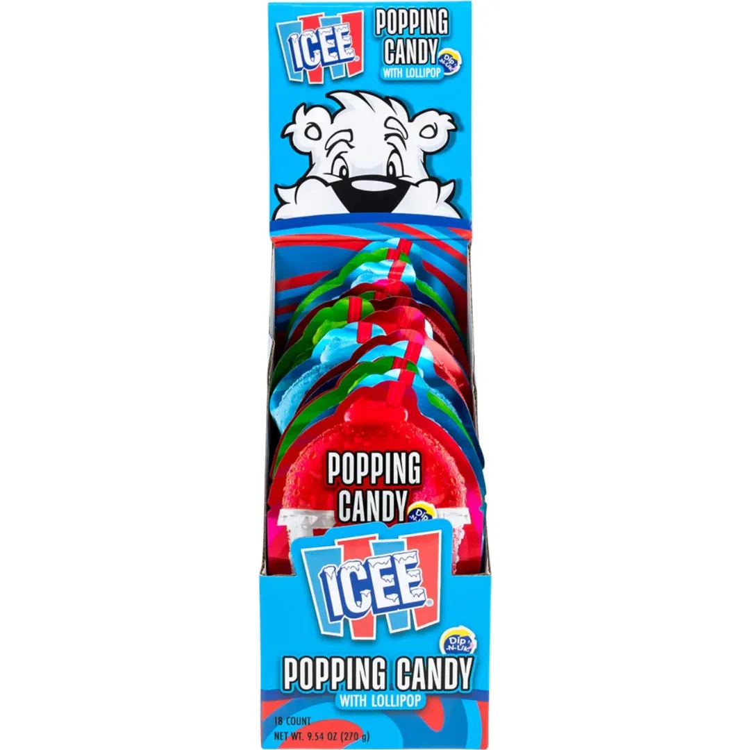 Koko's ICEE Popping Candy with Lollipop 0.53oz - 108ct