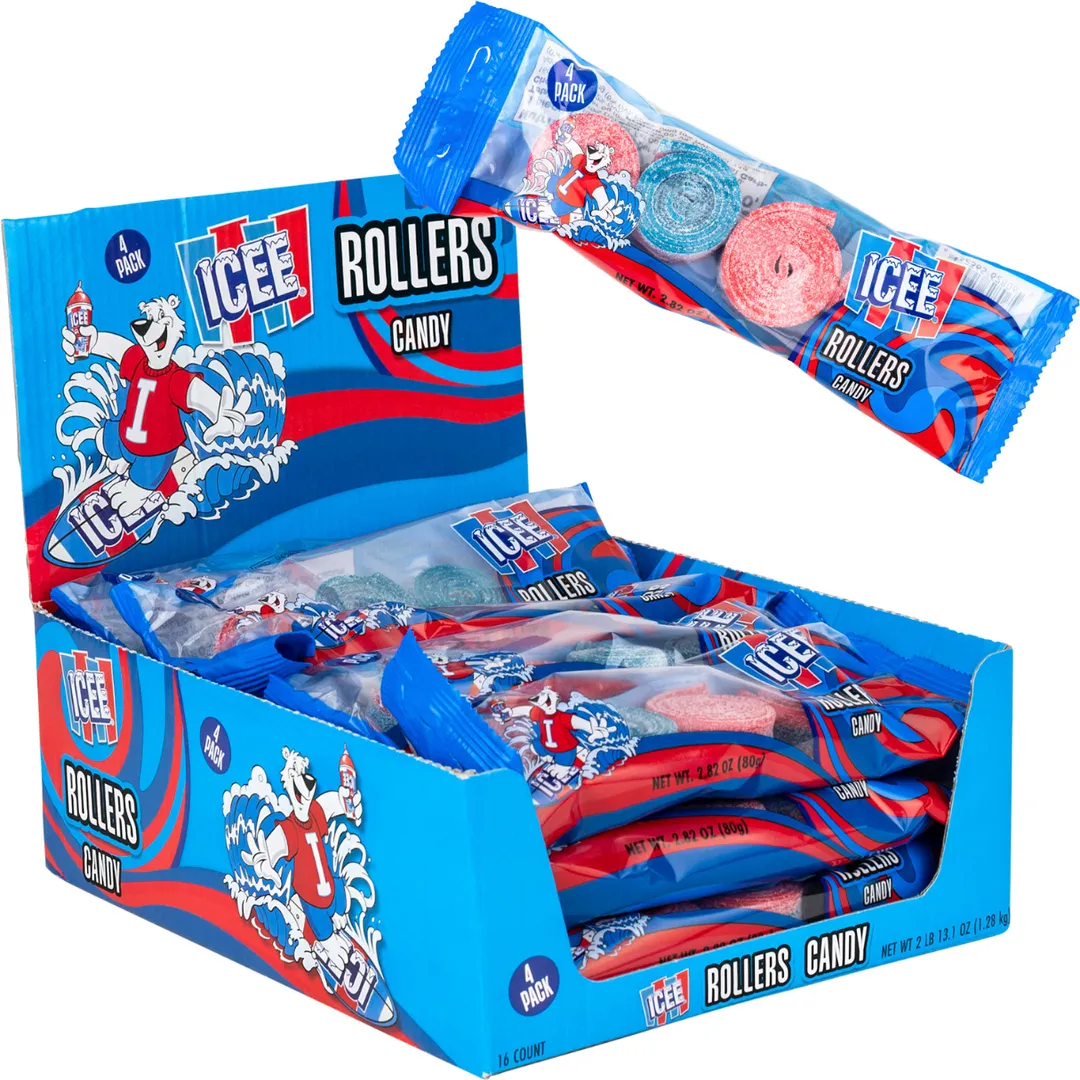 Koko's ICEE Roller 4pk Candy Belts 2.82oz - 8/16ct