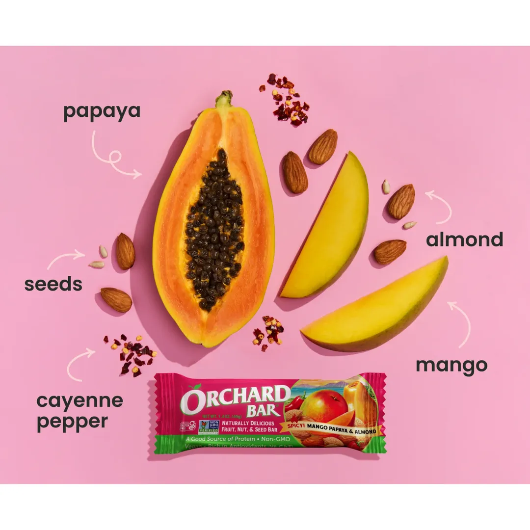 Liberty Orchards Spicy! Mango Papaya & Almond Carton 1.4oz - 9/12ct