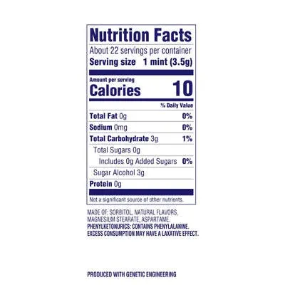 Life Savers Sugar Free Pep O Mint Bag 2.75oz - 12ct