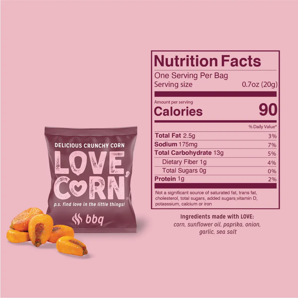 Love Corn Barbeque 0.7oz - 100ct