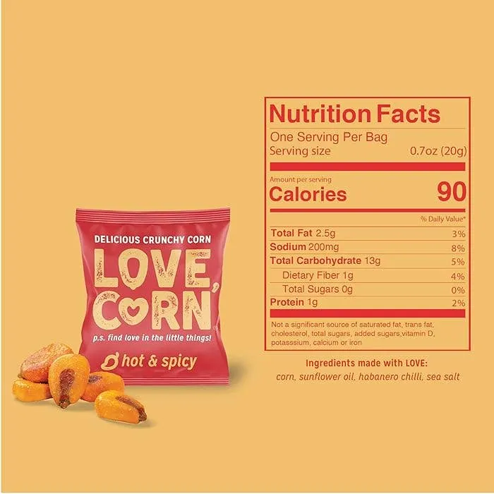 Love Corn Hot & Spicy 4oz - 12ct