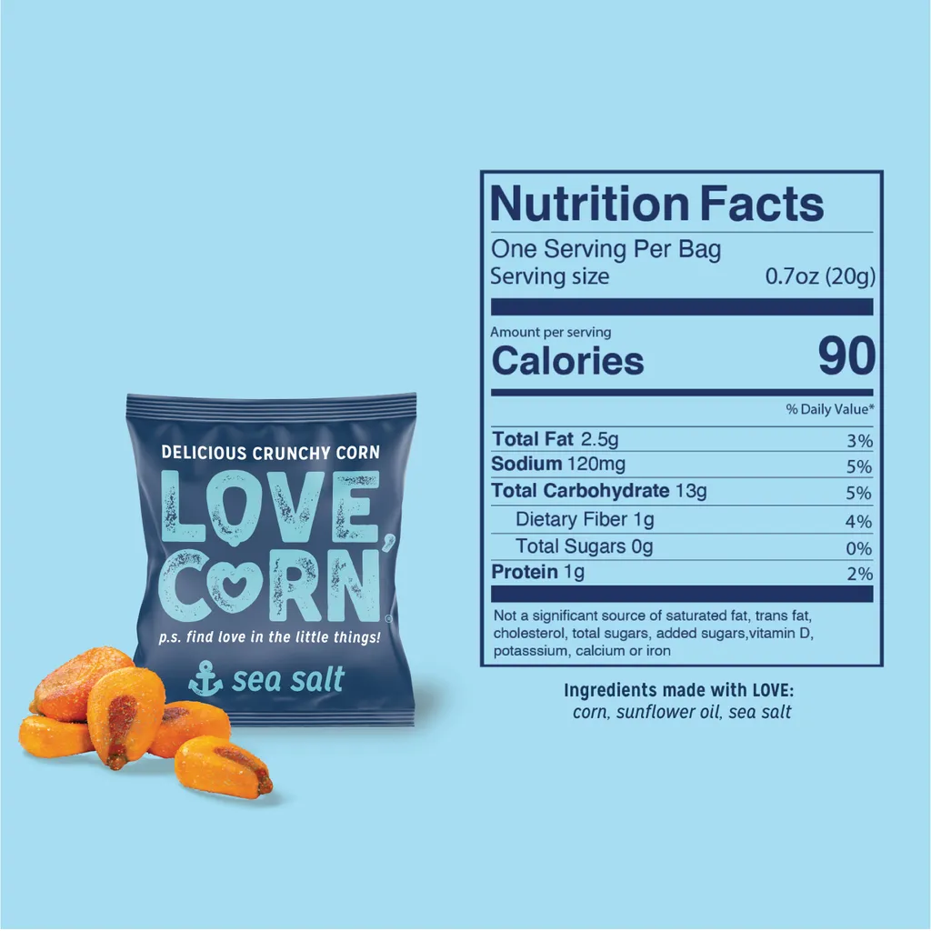 Love Corn Sea Salt  0.7oz - 100ct