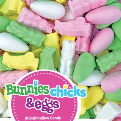 Marshmallow Bunnies, Chicks, Eggs Bag 10oz  - 12ct