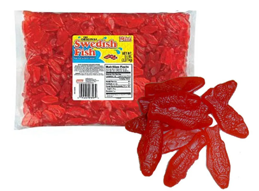 Mini Swedish Red Gummy Fish Bag 5lb
