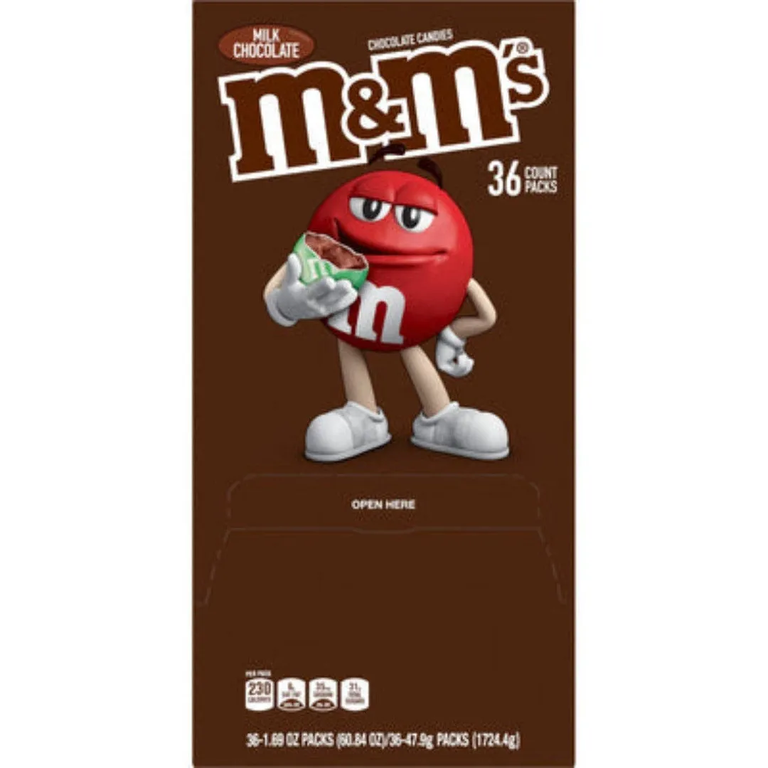M&M's Milk Chocolate Candies  1.69 oz - 36ct