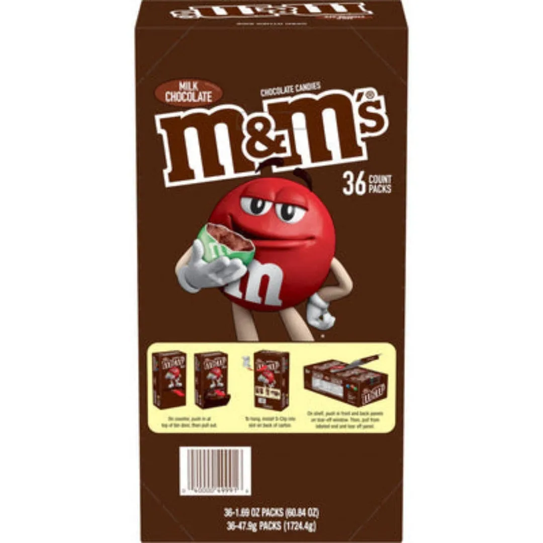 M&M's Milk Chocolate Candies  1.69 oz - 36ct