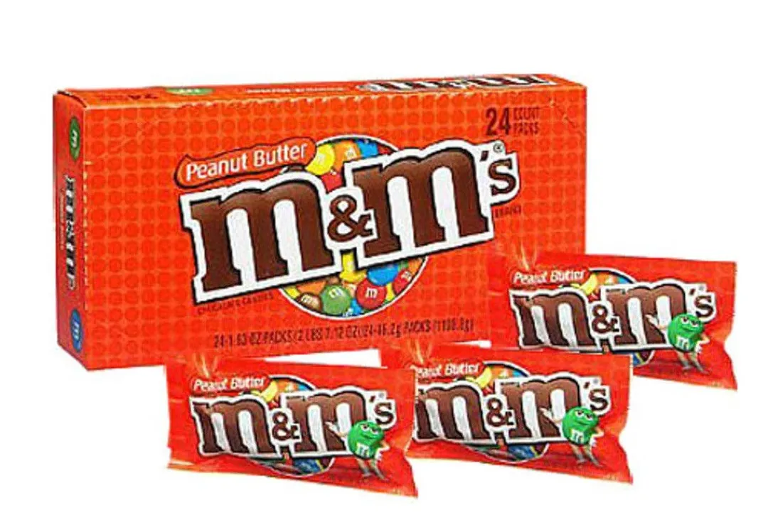 M&M's Peanut Butter 1.63oz - 24ct