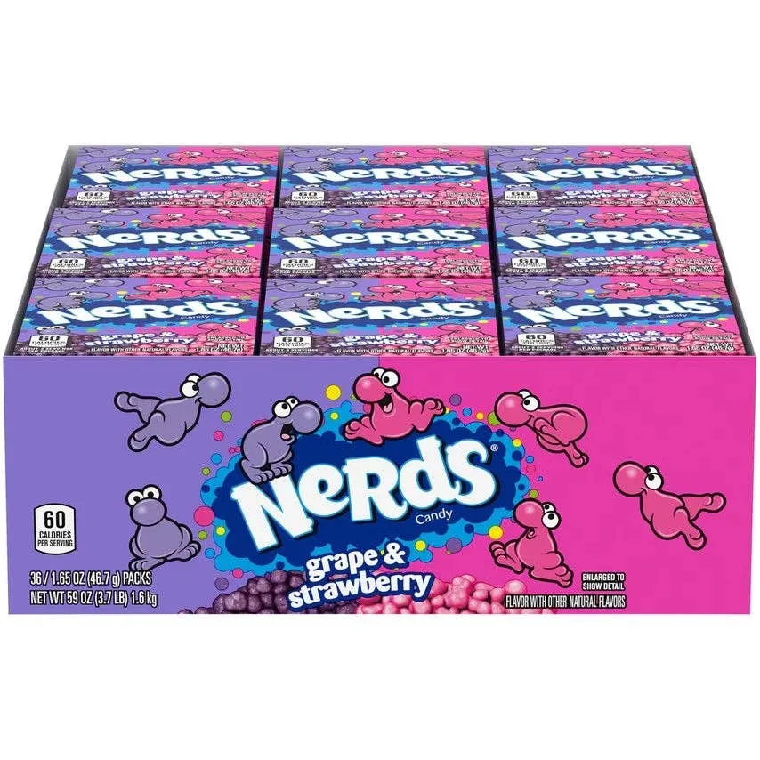 Nerds Strawberry and Grape 1.65oz - 36ct
