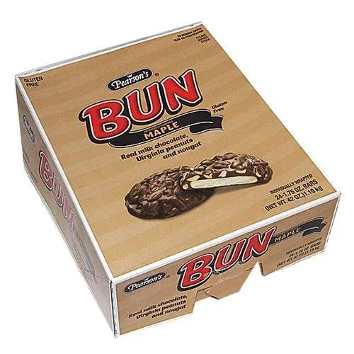 Pearson's Bun Maple Candy Bar 1.75oz - 24ct