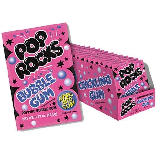 Pop Rocks Bubble Gum Popping Candy 0.33oz – 24ct